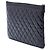 Chanel Boy O Case Medium Clutch aus schwarzem gestepptem Lackleder - Ansicht 2