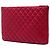 Clutch Chanel Large Quilted Lambskin O Case Rossa - vista 2