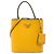 Prada Medium Saffiano Cuir Panier Beuteltasche Gelb