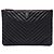 Clutch Chanel Medium CC Chevron Caviar O Case Nera