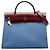Borsa Hermès Toile Herbag Zip 31 Blu