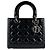 Borsa Lady Dior Medium in pelle vernice Cannage Nera