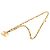 Collana con pendente Chanel CC placcata oro e strass