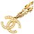 Collana con pendente Chanel CC placcata oro e strass - vista 4