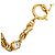 Collana con pendente Chanel CC placcata oro e strass - vista 6