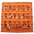 Foulard di seta Hermès Les Boxes 90 Arancione