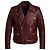Maje Lederjacke in Bordeauxrot