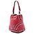 Borsa a secchiello Prada Small Soft Calf Studded rossa - vista 2