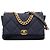 Borsa Chanel Maxi Canvas 19 Flap Satchel Blu