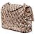 Borsa a tracolla Chanel CC in raso beige trapuntata con paillettes - vista 2