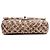 Borsa a tracolla Chanel CC in raso beige trapuntata con paillettes - vista 3