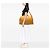 Borsa da viaggio LOEWE in pelle gialla con logo - vista 8
