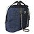 Borsa shopping espandibile Chanel in rafia blu navy CC - vista 4