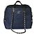 Borsa shopping espandibile Chanel in rafia blu navy CC - vista 8