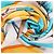 Hermès Carré 90 "Clic Clac" Foulard in Seta Blu x Giallo - vista 16