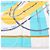 Hermès Carré 90 "Clic Clac" Foulard in Seta Blu x Giallo - vista 7