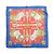 Hermès Carré 90 "SELLES A HOUSSE" Foulard in seta Blu x Rosso