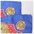 Hermès Carré 90 "SELLES A HOUSSE" Foulard in seta Blu x Rosso - vista 2