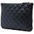 Clutch Chanel Small Quilted Caviar O Case Nera - vista 2