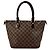 Borsa a mano Louis Vuitton Damier Ebene Saleya PM Marrone
