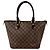 Borsa a mano Louis Vuitton Damier Ebene Saleya PM Marrone - vista 2