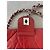 Borsa a patta Chanel in pelle traforata rossa - vista 15