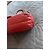 Borsa a patta Chanel in pelle traforata rossa - vista 9