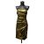 Dolce & Gabbana Metallic Gold Draped Strapless Cocktailkleid – IT 42