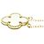 Collana Van Cleef & Arpels Vintage Alhambra in oro giallo 18K - vista 3