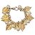 Autre Marque Bracciale Monet con foglie e perle dorate