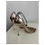 Sandali blade Casadei in pelle argento e oro - vista 5