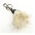 Chaveiro PRADA Triangle Log em couro Saffiano com pele Beige - vista 4
