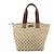 Borsa Tote GUCCI Sherry GG Canvas Leather Beige Brown 131231