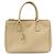 Borsa 2Way PRADA Galleria in pelle Saffiano con logo Triangle Beige 1BA274
