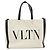 VALENTINO VLTN Rockstud Canvas Leder Tote Bag Handtasche White Black