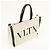 VALENTINO VLTN Rockstud Canvas Leder Tote Bag Handtasche White Black - Ansicht 4