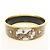 Hermès HERMES Email GM Bracciale Rigido Placcato Oro Oro Grigio Bianco - vista 2