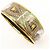 Hermès HERMES Email GM Bracciale Rigido Placcato Oro Oro Grigio Bianco - vista 8