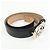 GUCCI Interlocking G Guccissima Ledergürtel Schwarz Silber 114984 - Ansicht 2