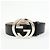 GUCCI Interlocking G Guccissima Ledergürtel Schwarz Silber 114984 - Ansicht 3
