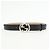 GUCCI Interlocking G Guccissima Ledergürtel Schwarz Silber 114984 - Ansicht 5