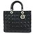 Borsa Christian Dior Lady Dior Cannage in pelle d'agnello nera