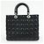 Borsa Christian Dior Lady Dior Cannage in pelle d'agnello nera - vista 2