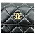 CHANEL Mini Borsa a Spalla con Catena in Pelle d'Agnello Matelassé Nero - vista 7