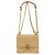 FENDI Mini Kan I Borsa a tracolla e spalla in pelle con catena Beige 8M0381