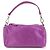PRADA Mini borsa a mano pochette in raso con logo triangolare Viola