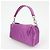 PRADA Mini borsa a mano pochette in raso con logo triangolare Viola - vista 3