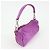PRADA Mini borsa a mano pochette in raso con logo triangolare Viola - vista 4