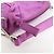 PRADA Mini borsa a mano pochette in raso con logo triangolare Viola - vista 9
