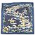 Hermès HERMES Carre Double Face 90 Seide 100% Tuch Les Mustangs Marble Navy